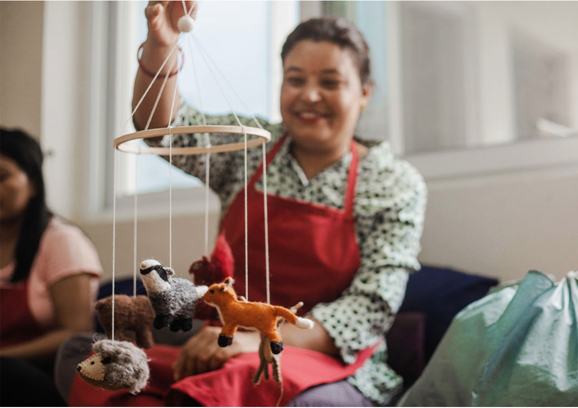 Smukke håndlavet uroer og guirlander fra Gamcha
